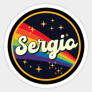 Sergio // Rainbow In Space Vintage Style Sticker